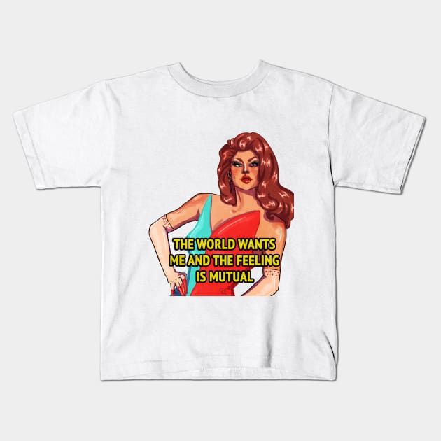 Scarlet Envy Kids T-Shirt by giuliarenzi